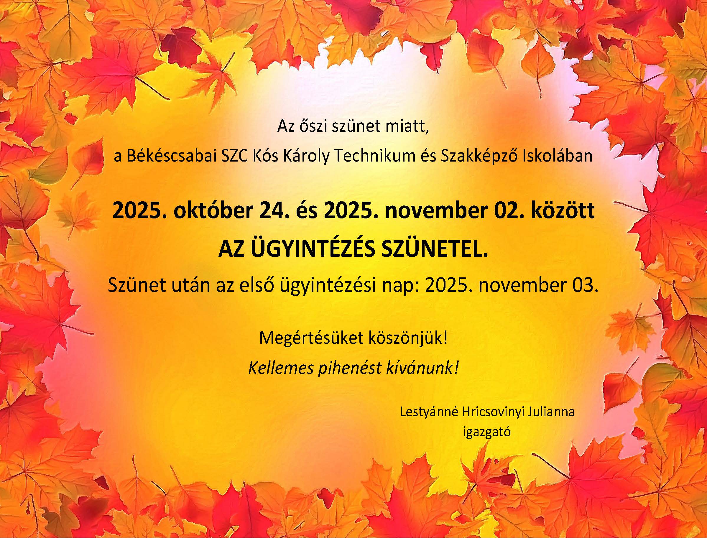 Őszi ügyelet