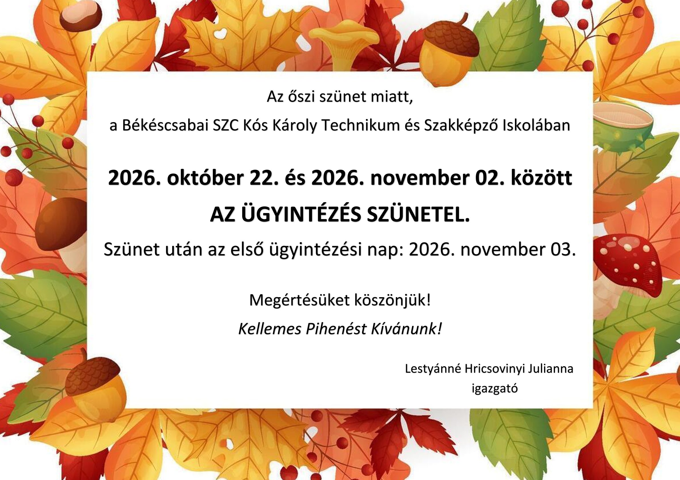 Őszi ügyelet