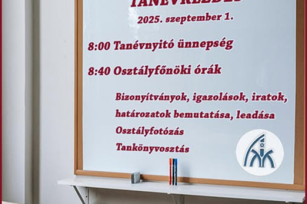 TANÉVKEZDÉS A KÓSBAN